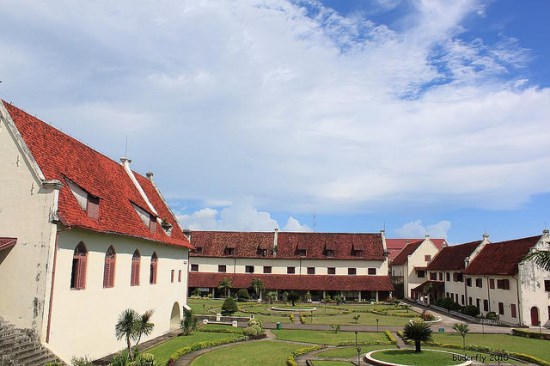 The view of Fort Rotterdam in Makassar