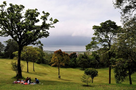 Bratan Lake from Bali Botanical Garden