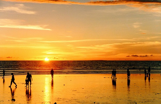 sunset at kuta beach bali