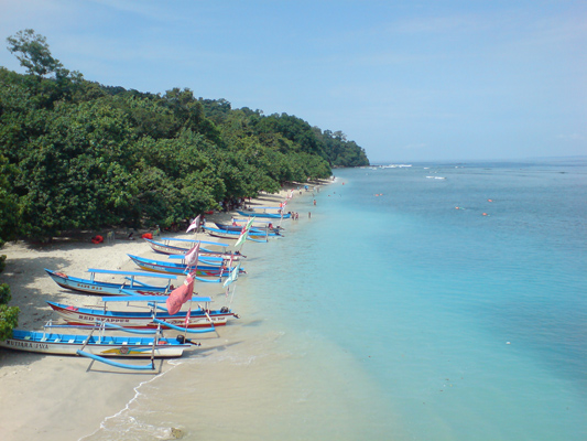 White sands Pangandaran Beach