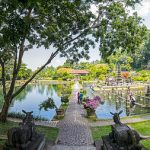 Broad garden of Tirta Gangga Bali