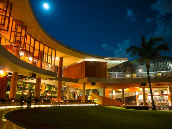 Enjoying the night at Potato Head Beach Club Bali