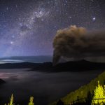 Milky Way over Mount Bromo