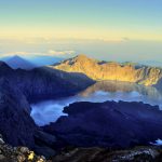 Mount Rinjani and the crater lake Lake Segara Anak