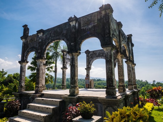 Pillar in Ujung Water Palace