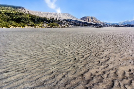 Sand dunes in Mount Bromo