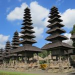 Temples with multiple stories of roof in Pura Taman Ayun