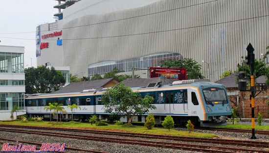 The train departs from Kualanamu Airport Station